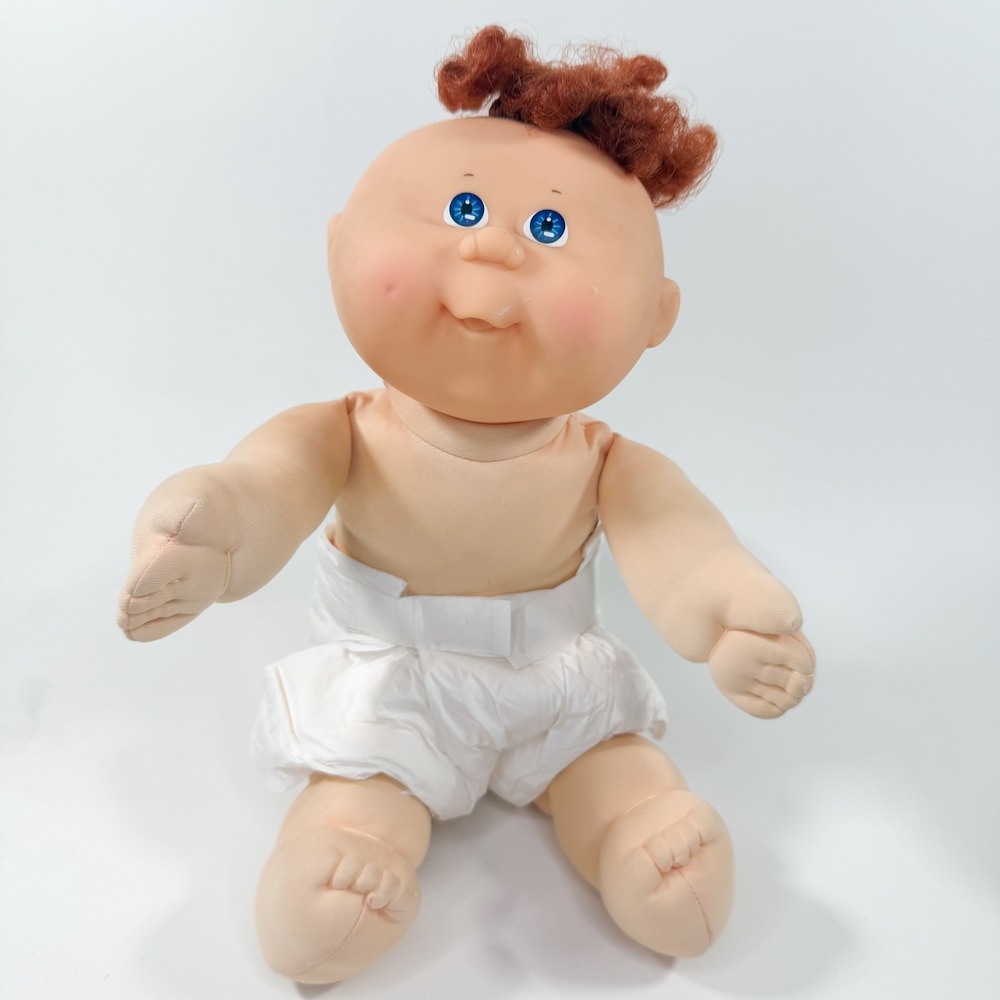 1989 Hasbro Cabbage Patch Kids Baby Doll Mold 17 Blue Eyes Red Hair OAA Xavier R